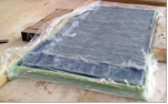 The fridge door - the gray is the Aerogel blanket