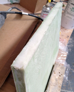 The fridge door, Aerogel inside and now covered in epoxy