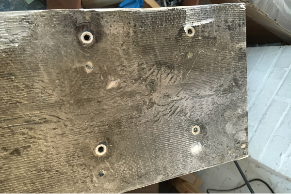 Threaded inserts into base of center part of table